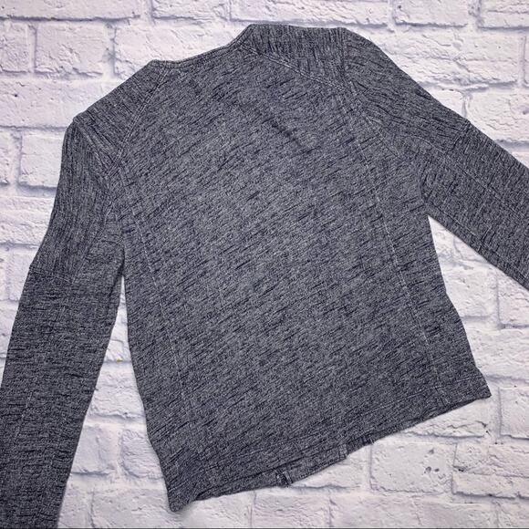 Gap Zip Up Moto Jacket in Heathered Blue - Picture 8 of 9